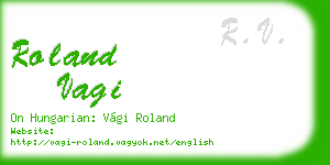 roland vagi business card